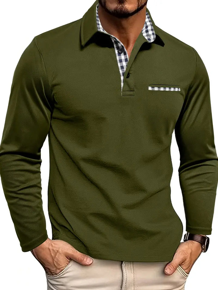 Men’s Collar Polo Shirt | Long Sleeve