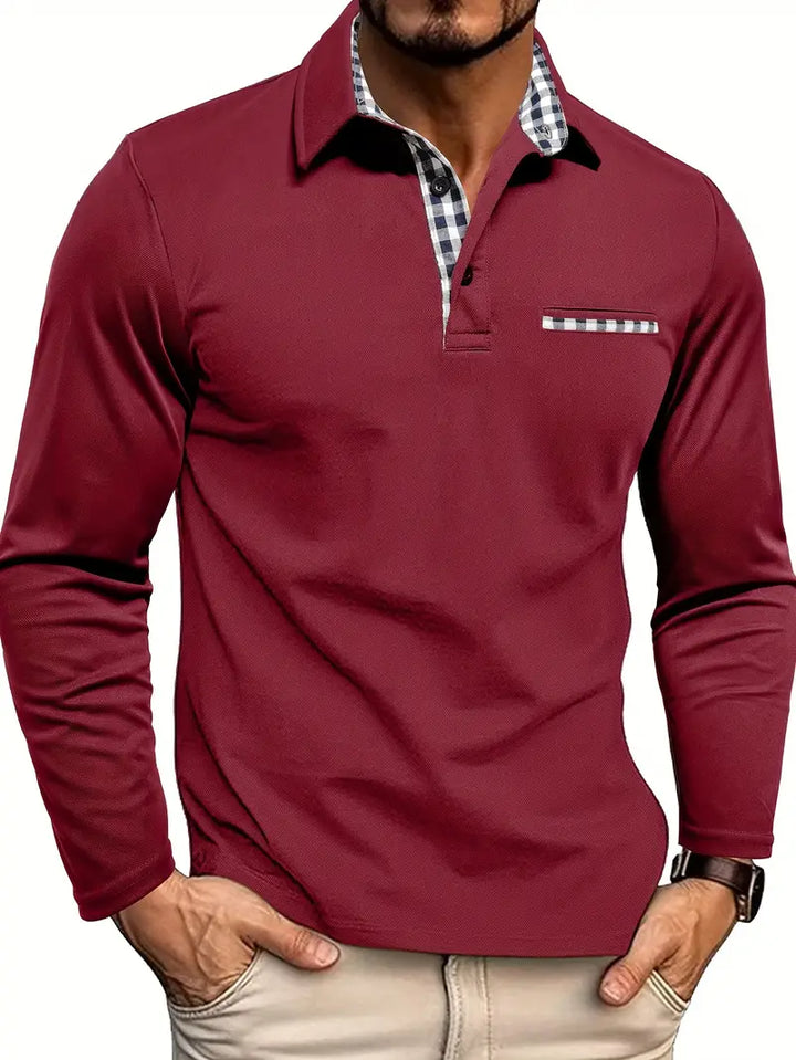 Men’s Collar Polo Shirt | Long Sleeve