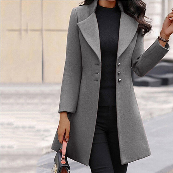 Women’s Single-Breasted Trench Coat | Slim Fit