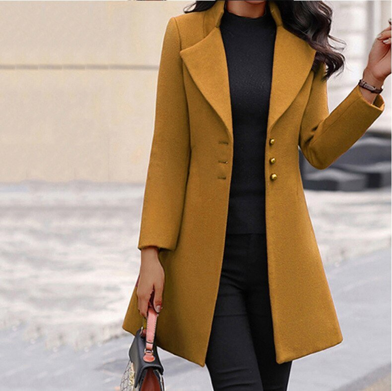 Women’s Single-Breasted Trench Coat | Slim Fit