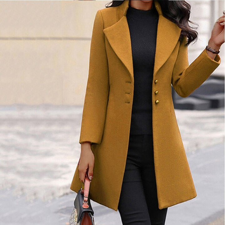 Women’s Single-Breasted Trench Coat | Slim Fit