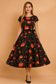 Women’s Halloween Costume Dress | Pumpkin & Ghost Print