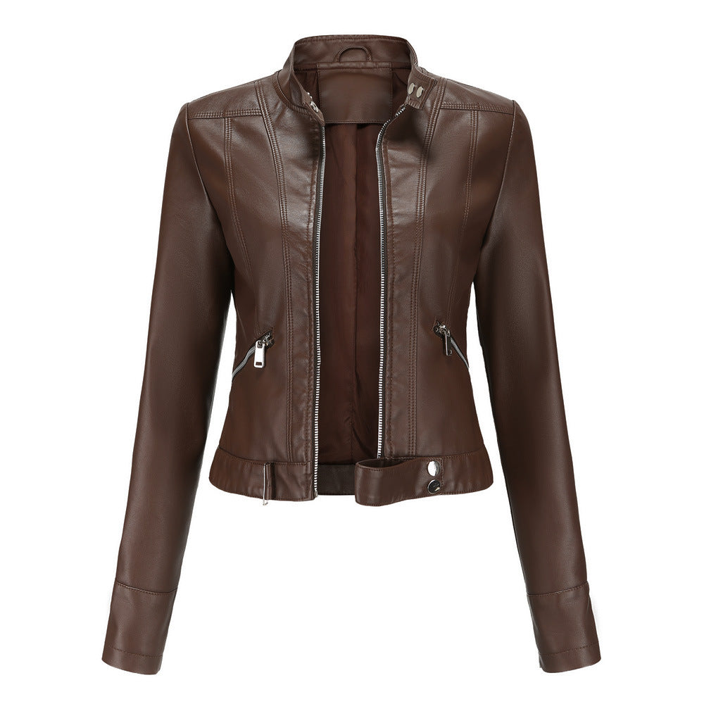 Women’s Stand Collar Jacket | Slim Fit
