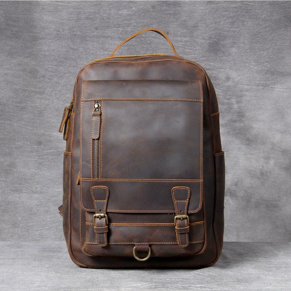 Lucien - Brown Leather Backpacks