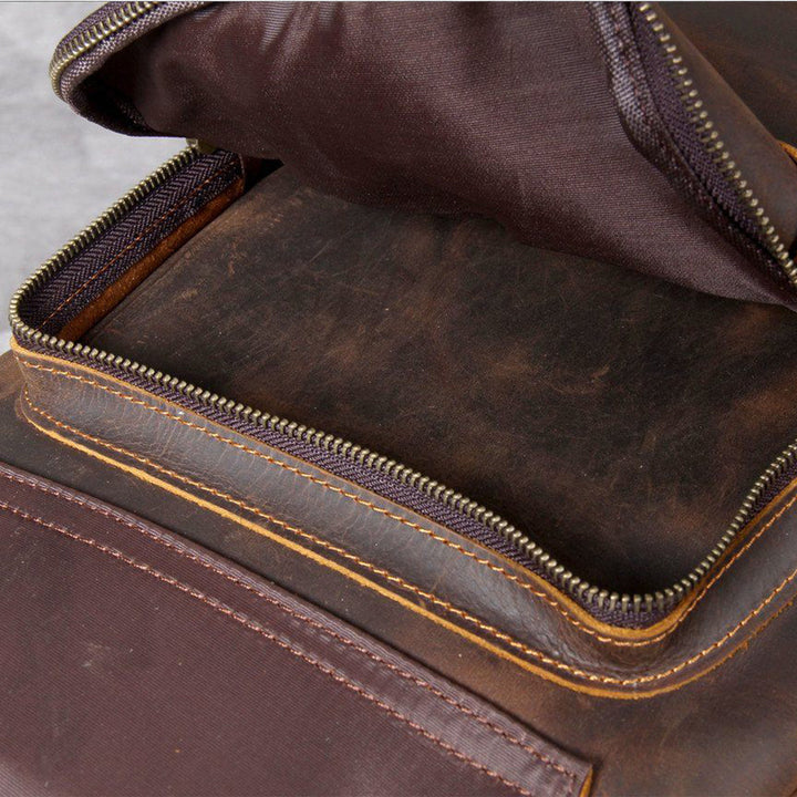 Lucien - Brown Leather Backpacks