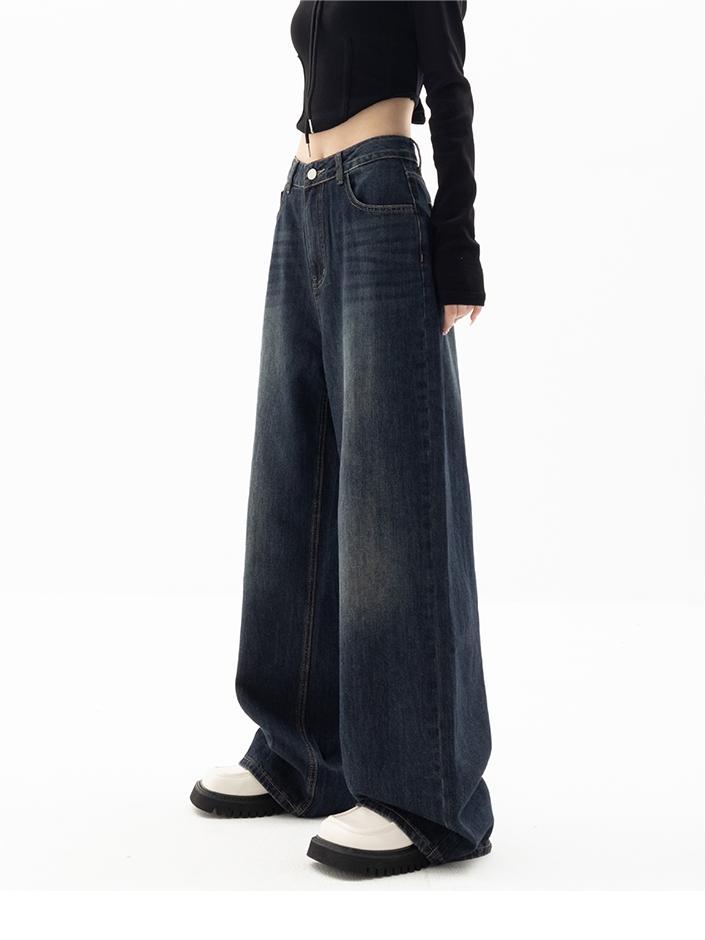 Women’s Baggy Wide Leg Jeans | Dark Wash