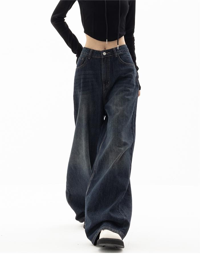 Women’s Baggy Wide Leg Jeans | Dark Wash