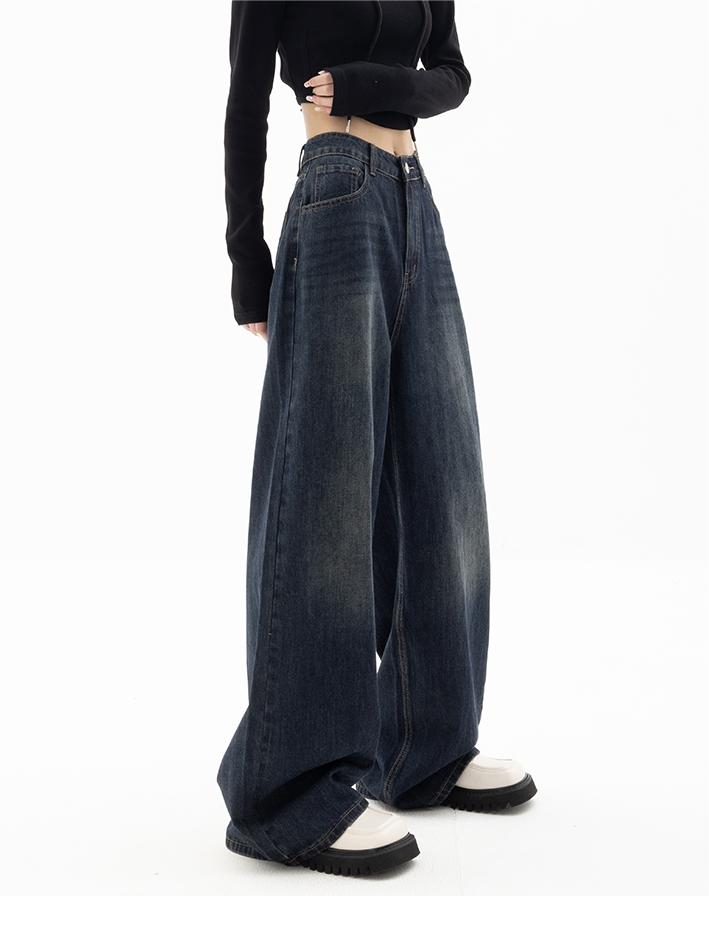 Women’s Baggy Wide Leg Jeans | Dark Wash