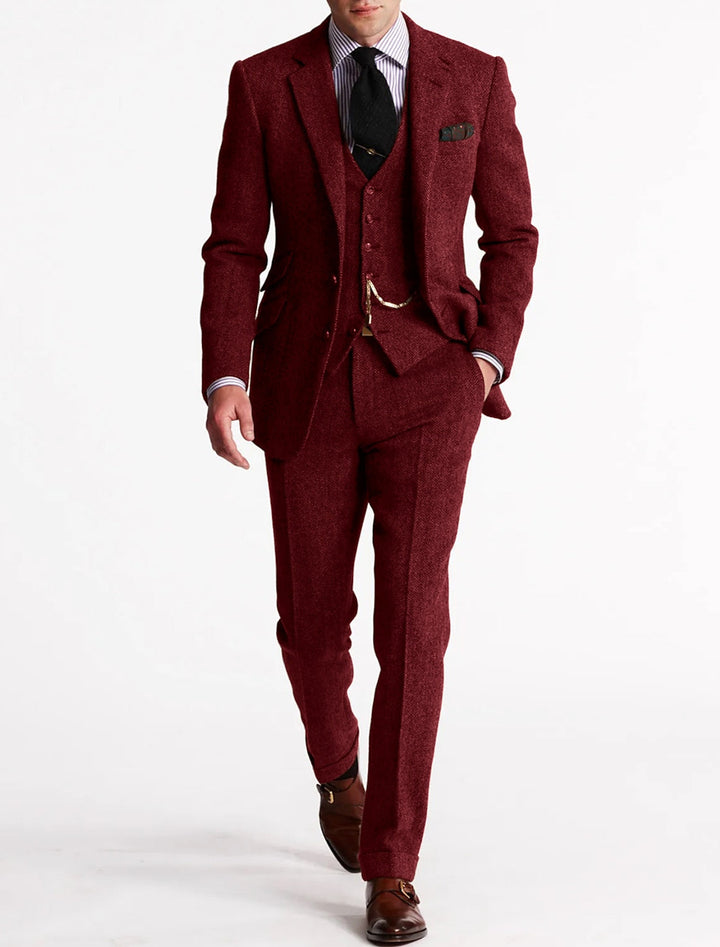 Ryker - Men's Tri-Set Nuptial Suit With Chest Pocket