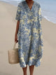Women’s Loose V-Neck Dress | Midi