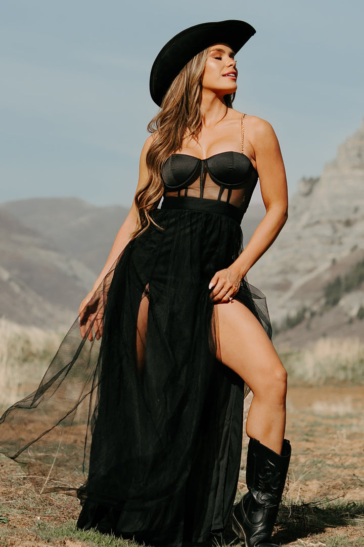 Women’s Sheer Corset Dress | Maxi