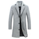 Men’s Single-Breasted Long Coat | Formal
