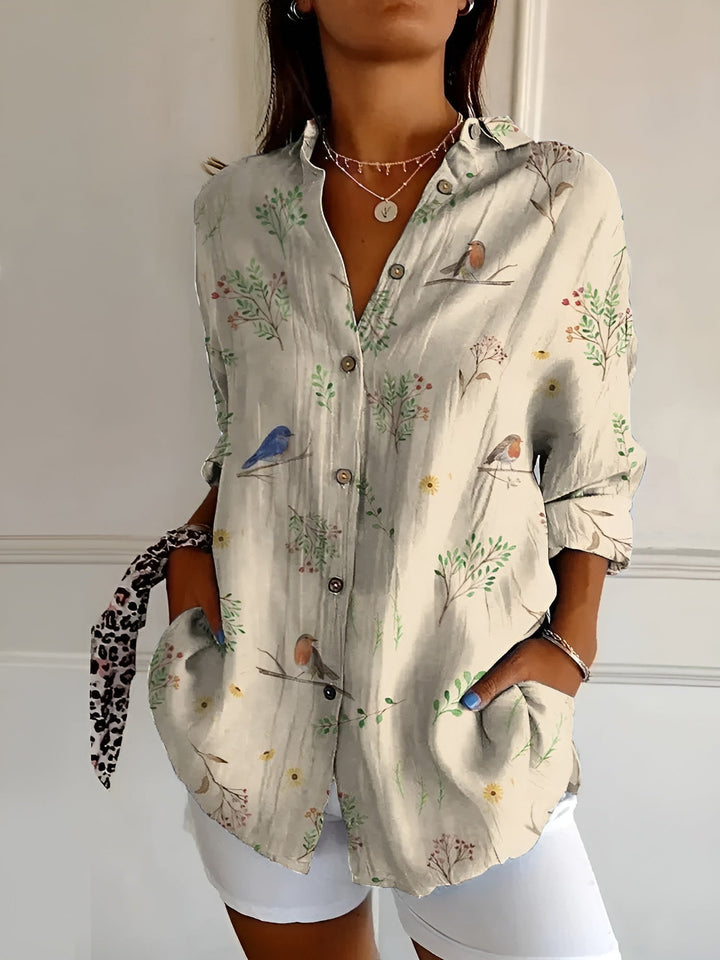Women’s Printed Button Shirt | Casual Fit