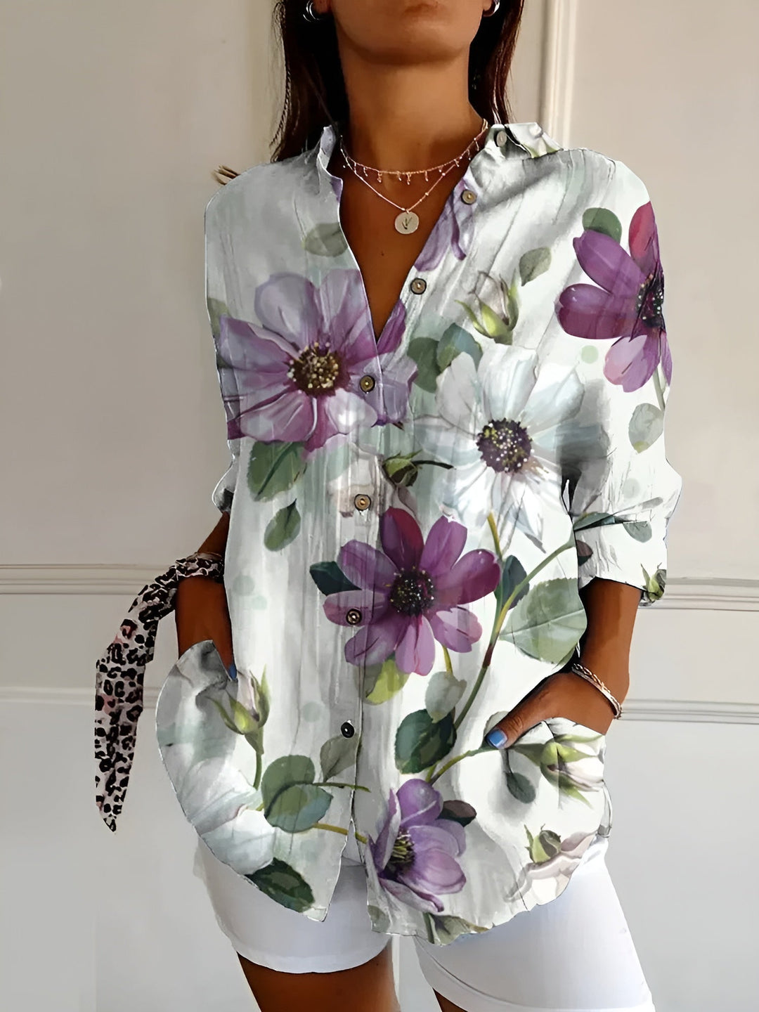 Women’s Printed Button Shirt | Casual Fit
