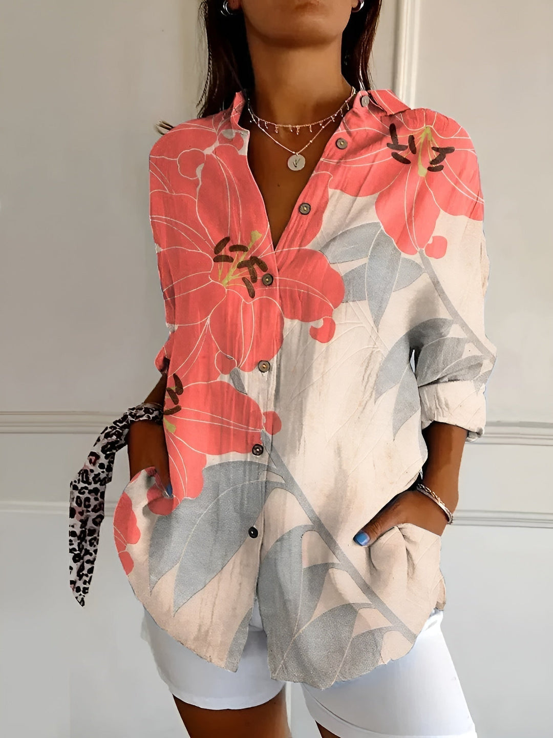 Women’s Printed Button Shirt | Casual Fit