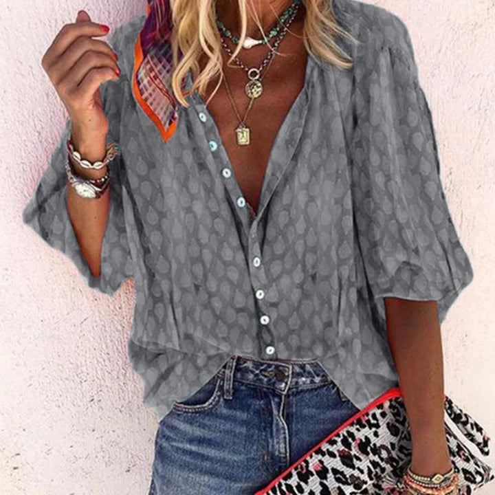 Women’s Printed Button Loose Shirt | Casual Fit