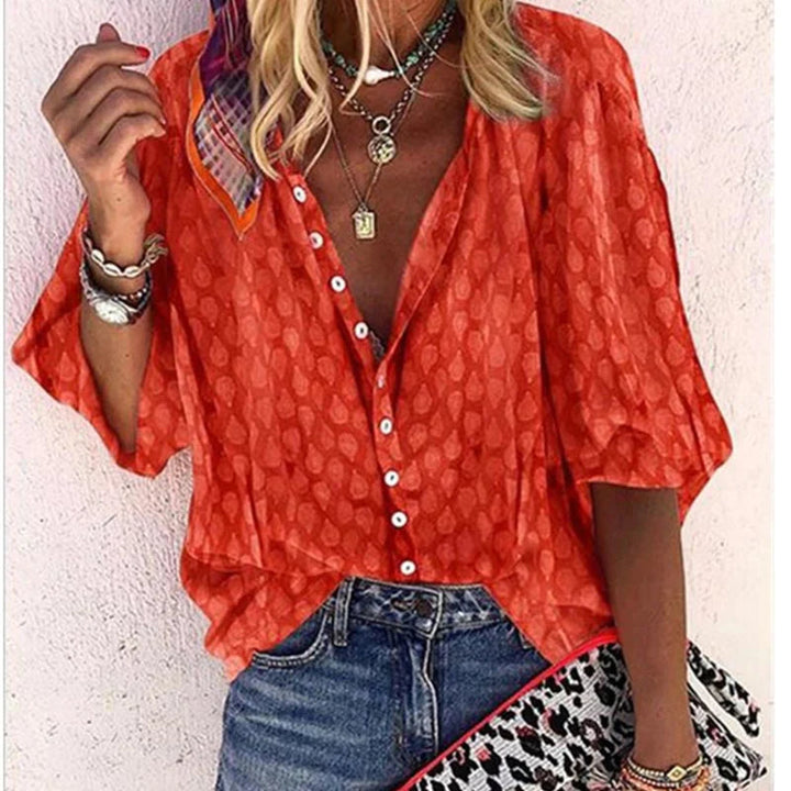 Women’s Printed Button Loose Shirt | Casual Fit