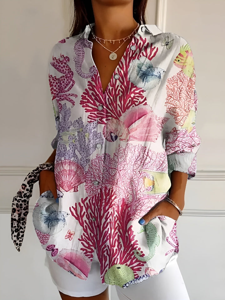 Women’s Printed Button Shirt | Casual Fit