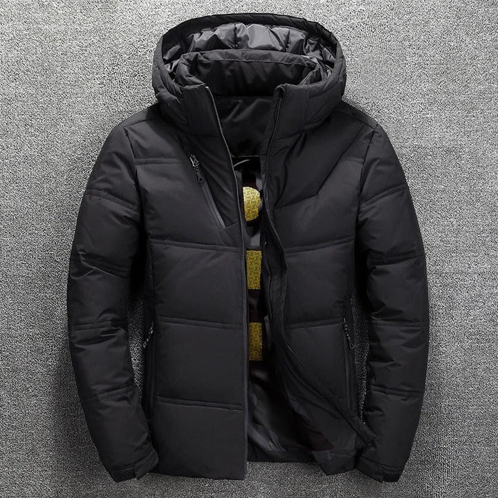 Men’s Hooded Winter Jacket | Quilted Zip-Up