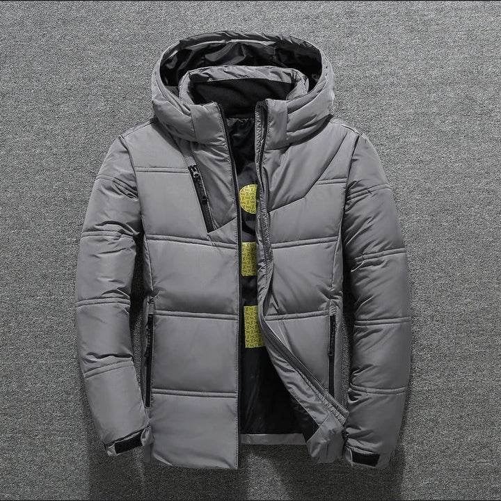 Men’s Hooded Winter Jacket | Quilted Zip-Up