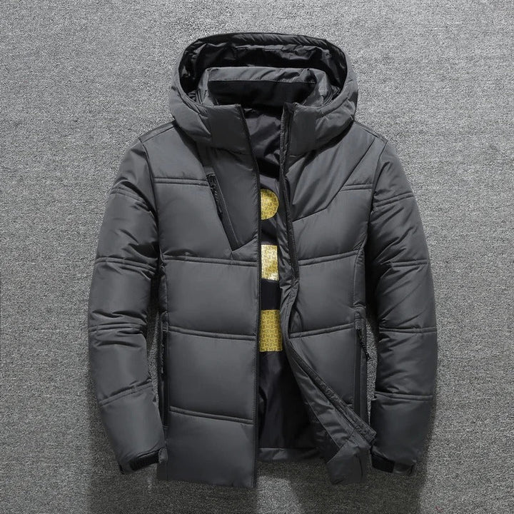 Men’s Hooded Winter Jacket | Quilted Zip-Up