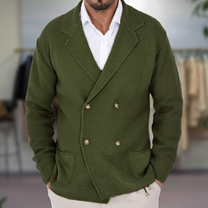 Men’s Double-Breasted Knit Blazer | Casual