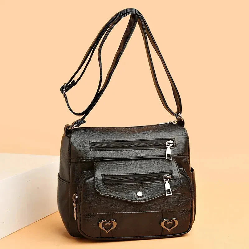 Women's Crossbody Bag | Multi-Zip