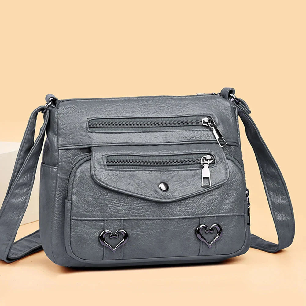Women's Crossbody Bag | Multi-Zip
