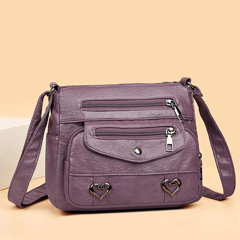 Women's Crossbody Bag | Multi-Zip