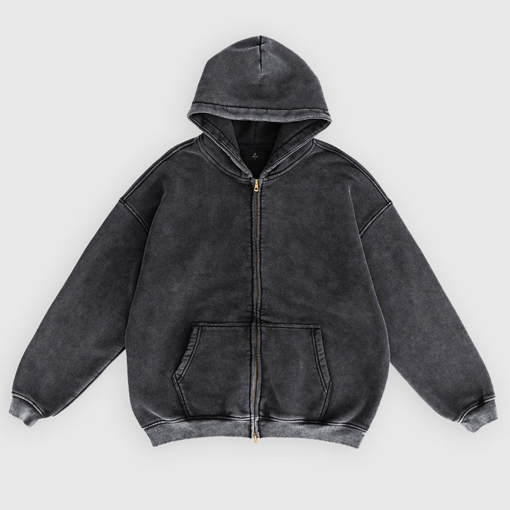 Men’s Oversized Zip Hoodie | Washed