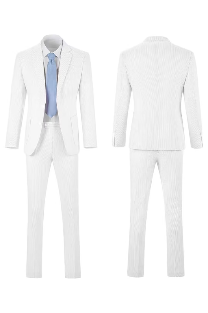 Men’s Striped Formal Suit Set | Two Piece