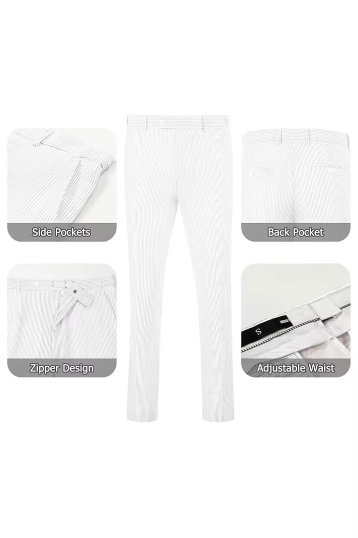 Men’s Striped Formal Suit Set | Two Piece