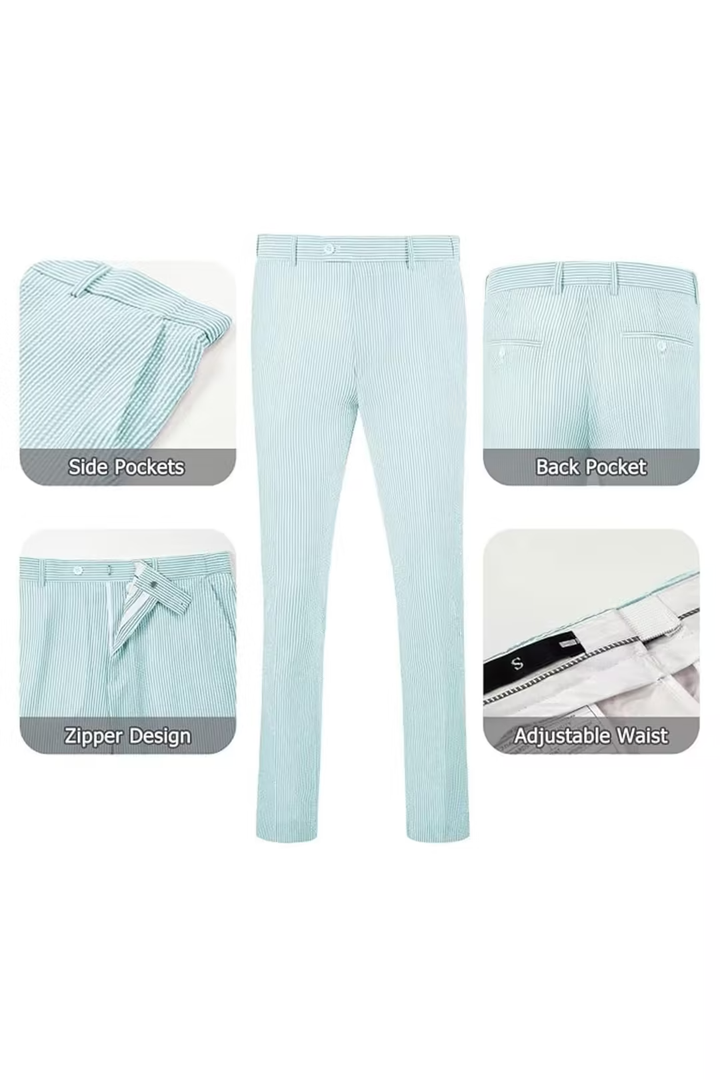 Men’s Striped Formal Suit Set | Two Piece