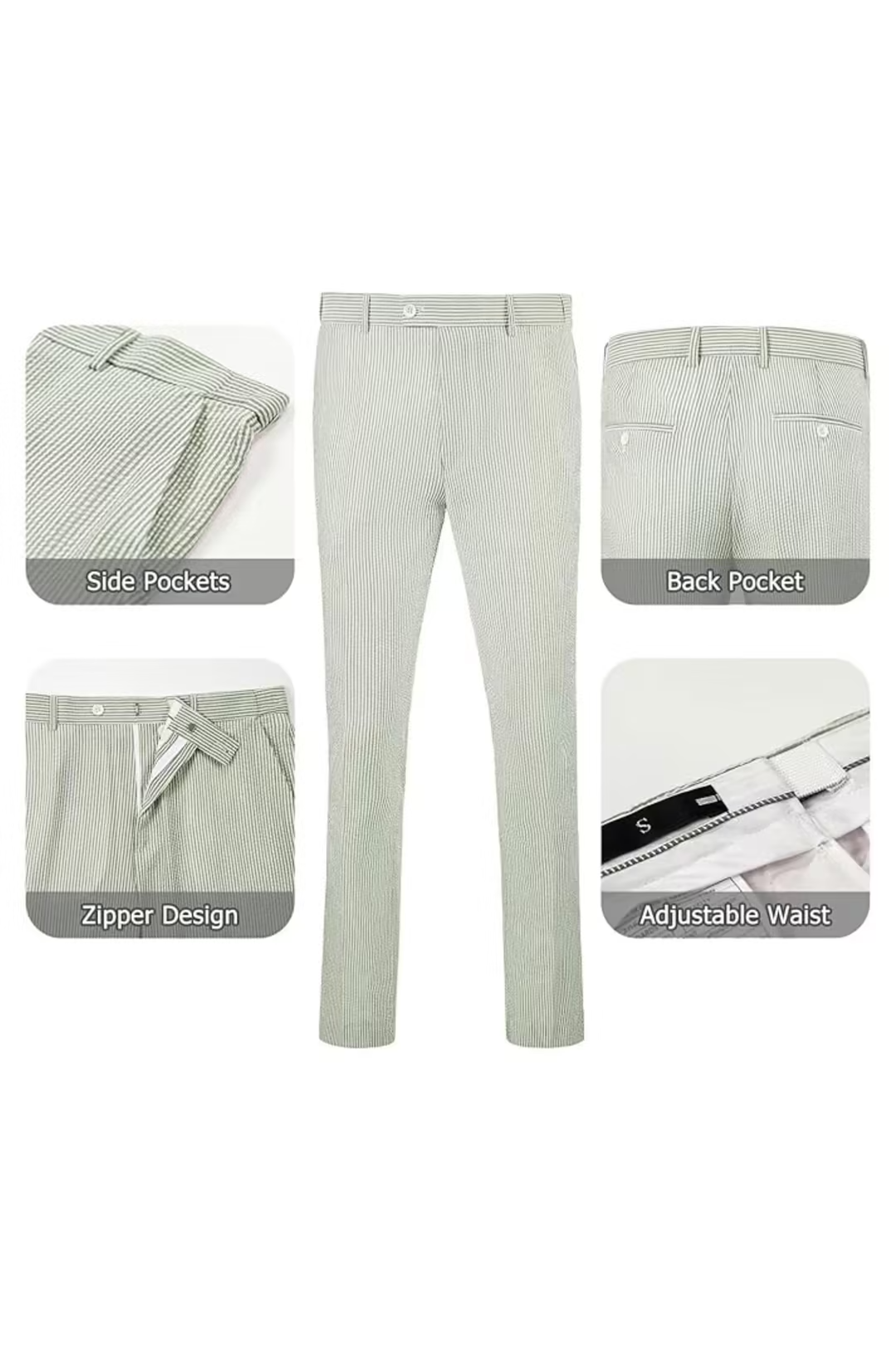 Men’s Striped Formal Suit Set | Two Piece