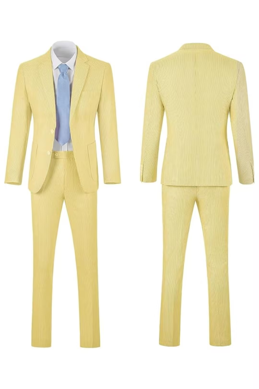 Men’s Striped Formal Suit Set | Two Piece