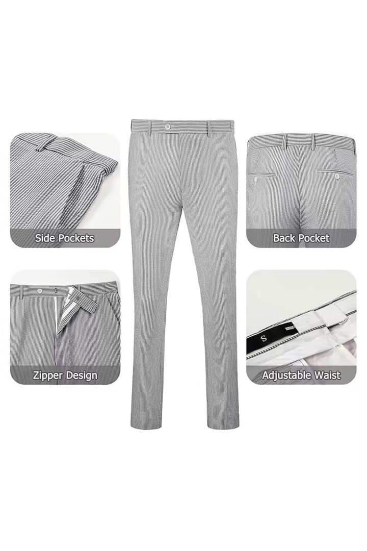 Men’s Striped Formal Suit Set | Two Piece