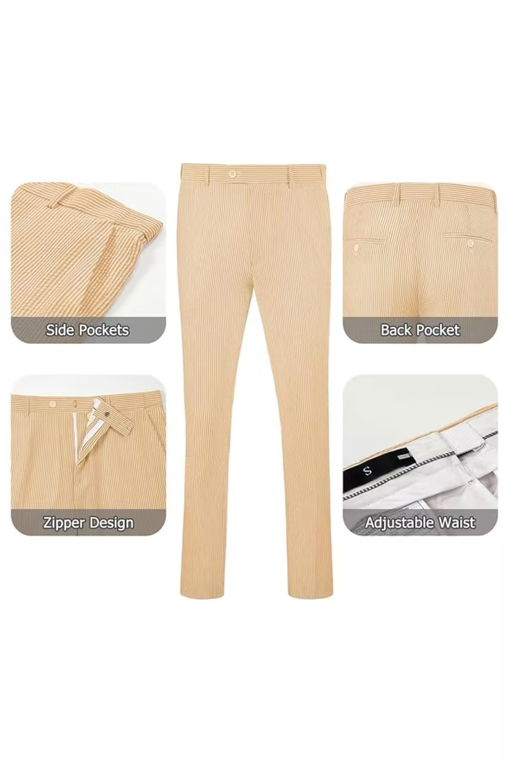 Men’s Striped Formal Suit Set | Two Piece