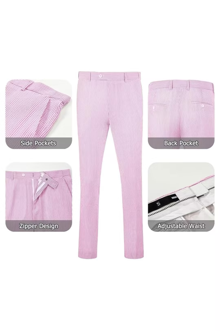 Men’s Striped Formal Suit Set | Two Piece