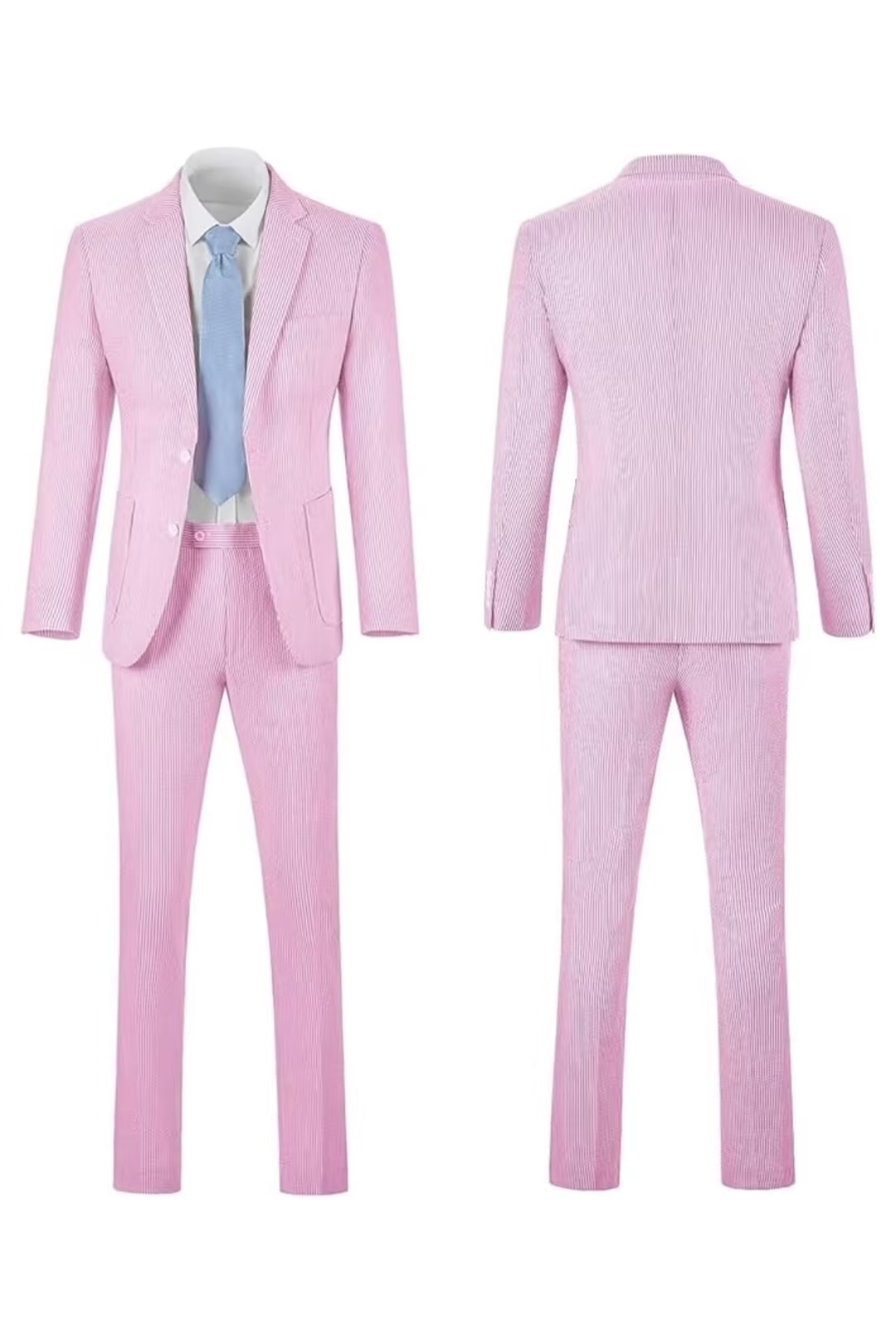 Men’s Striped Formal Suit Set | Two Piece