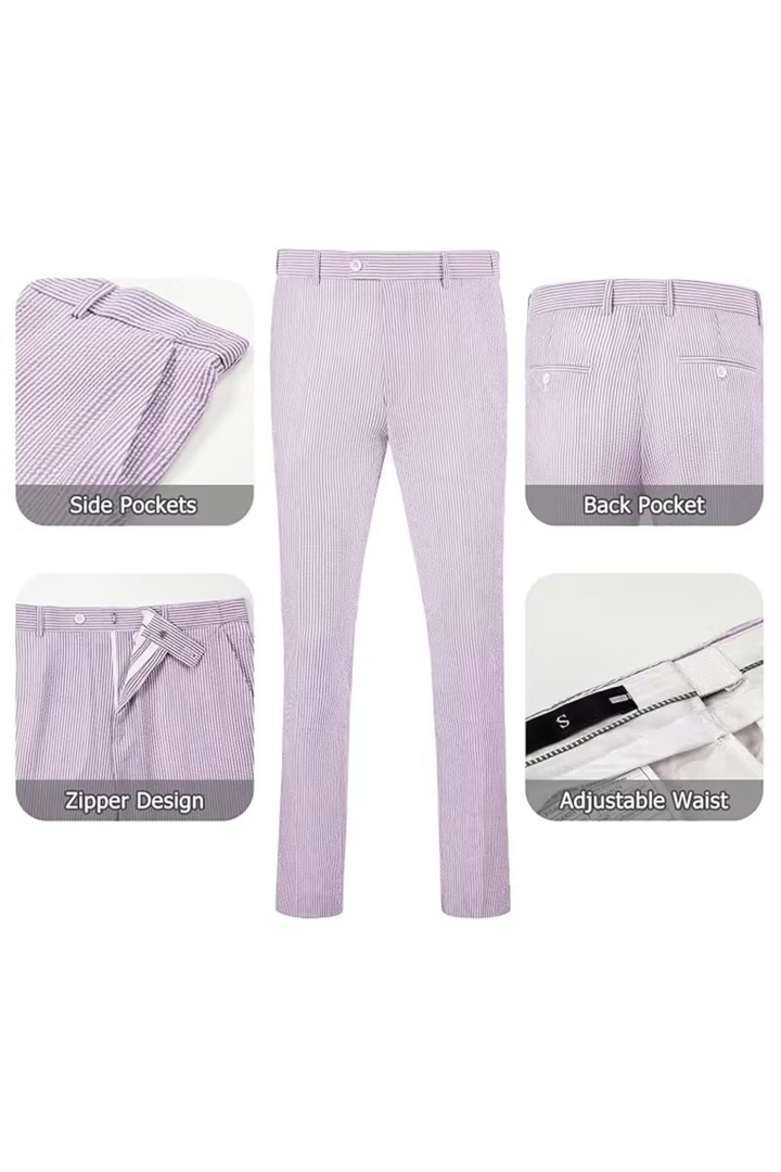 Men’s Striped Formal Suit Set | Two Piece