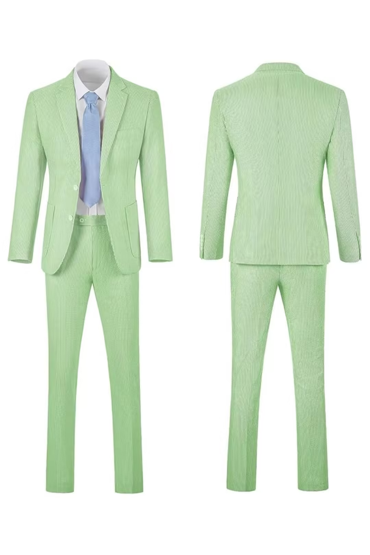 Men’s Striped Formal Suit Set | Two Piece