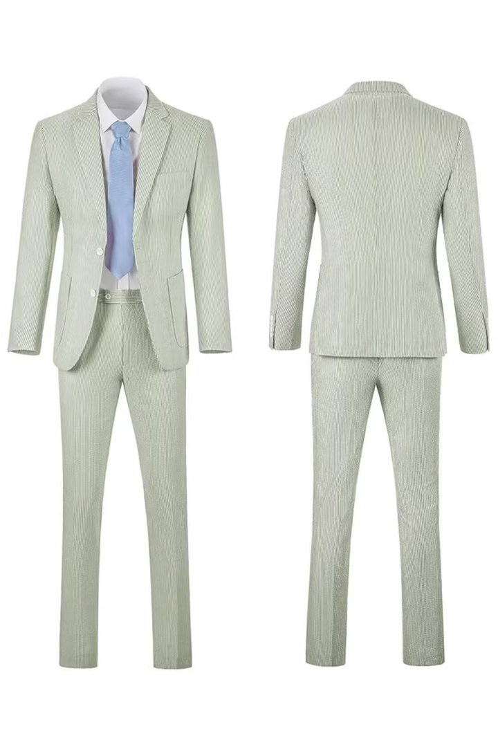 Men’s Striped Formal Suit Set | Two Piece