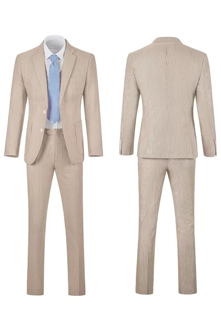 Men’s Striped Formal Suit Set | Two Piece
