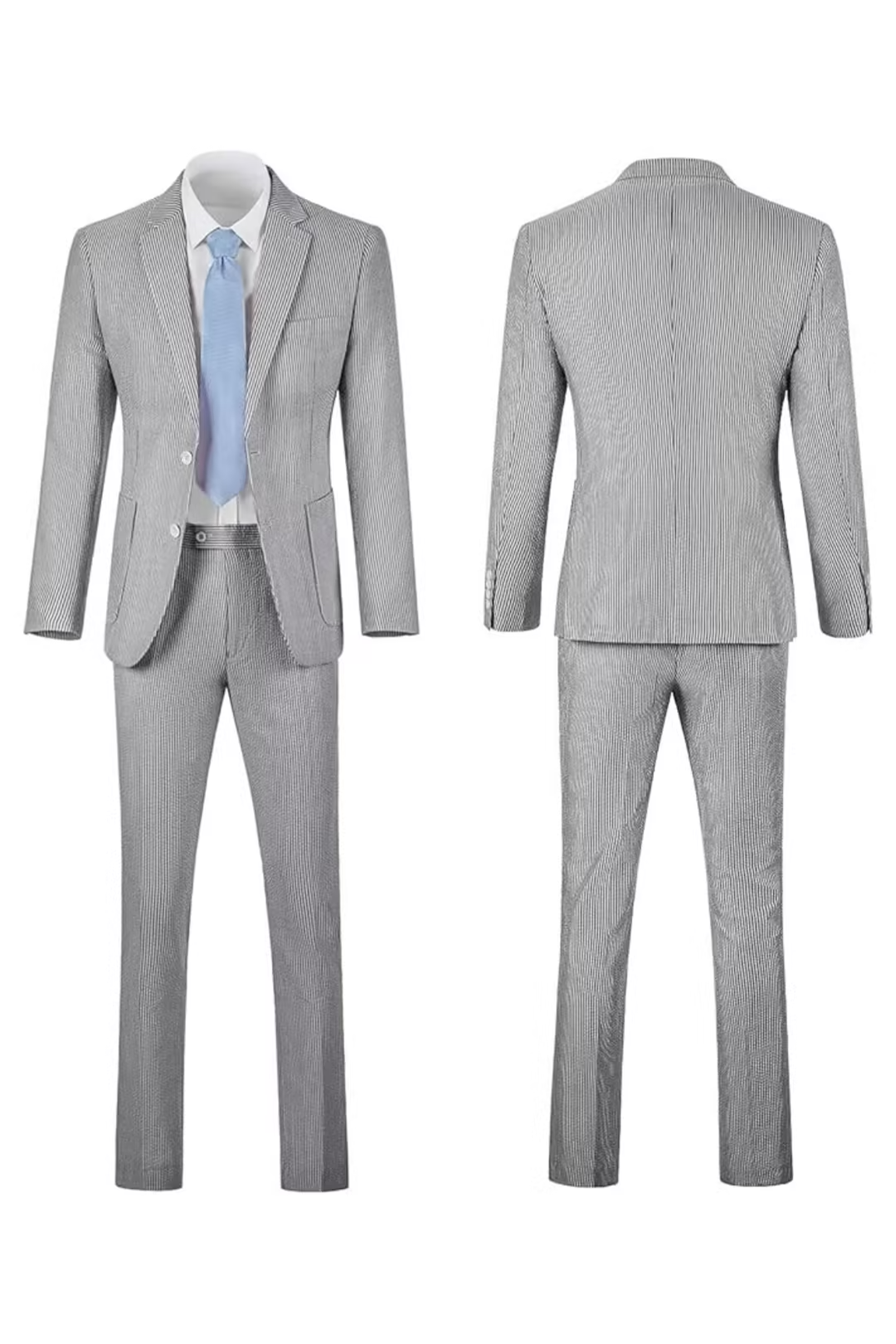 Men’s Striped Formal Suit Set | Two Piece