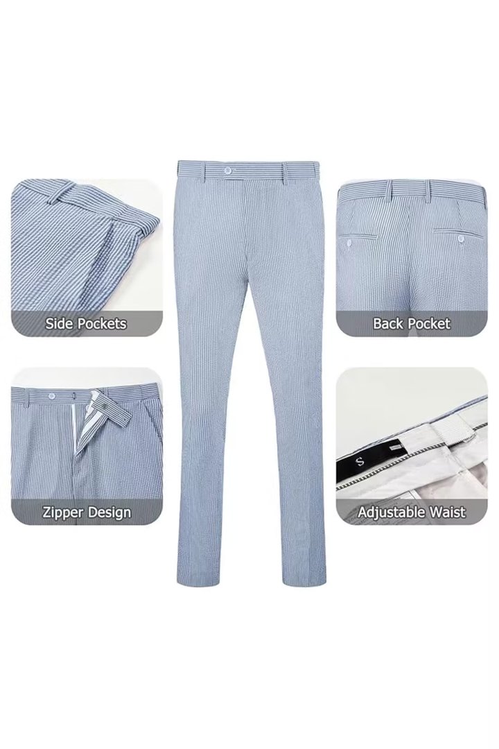 Men’s Striped Formal Suit Set | Two Piece