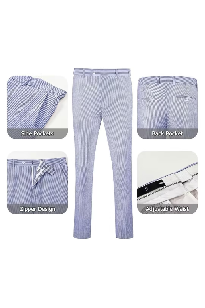 Men’s Striped Formal Suit Set | Two Piece