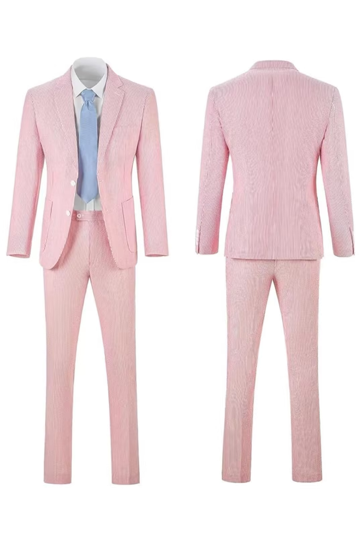 Men’s Striped Formal Suit Set | Two Piece