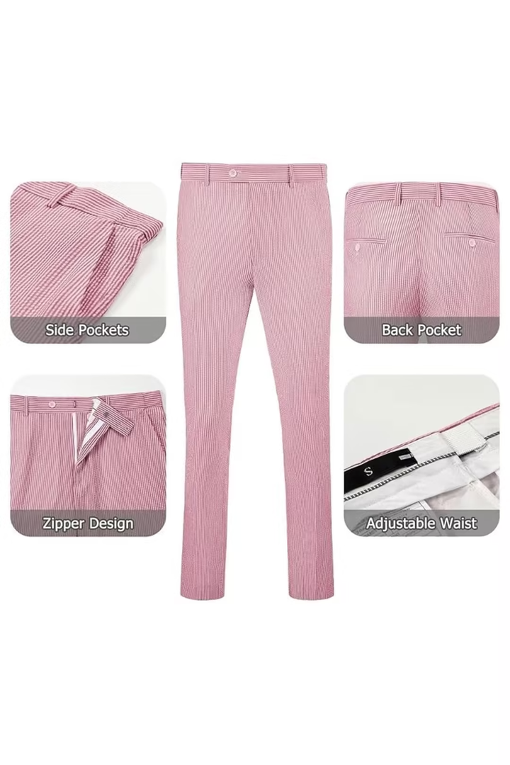 Men’s Striped Formal Suit Set | Two Piece