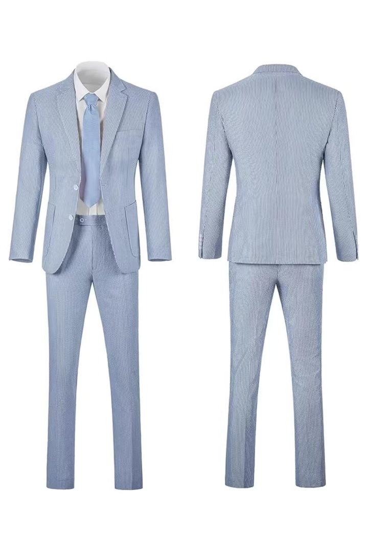 Men’s Striped Formal Suit Set | Two Piece