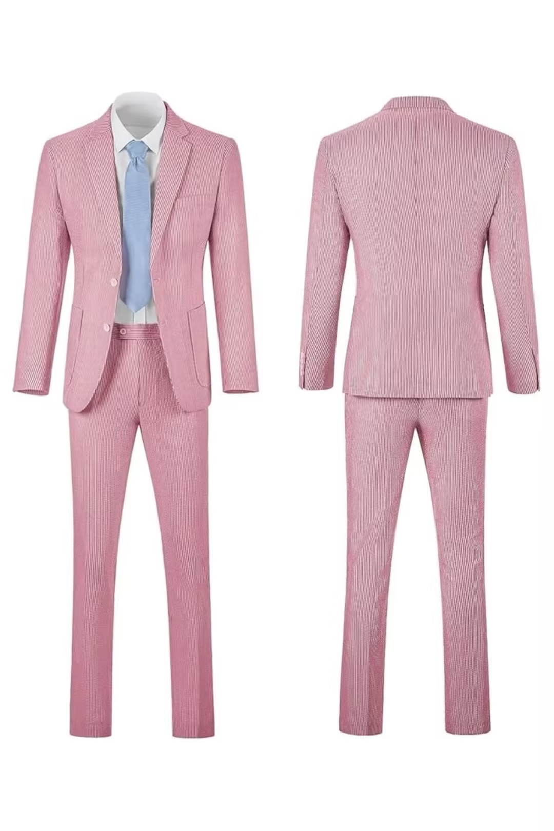 Men’s Striped Formal Suit Set | Two Piece